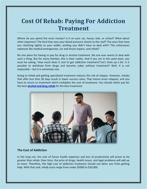 Cost of Rehab: Paying for Addiction Treatment.